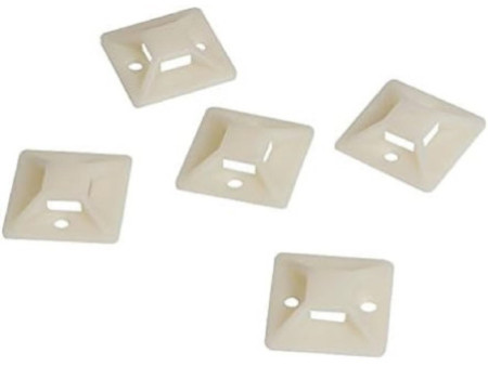 LogiLink Embases autoadhésives, 24 x 24 mm, nature