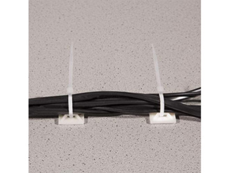 LogiLink Embases autoadhésives, 24 x 24 mm, nature