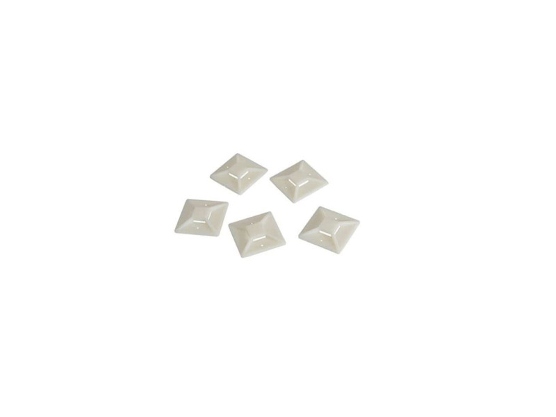 LogiLink Embases autoadhésives, 39,5 x 39,5 mm, nature