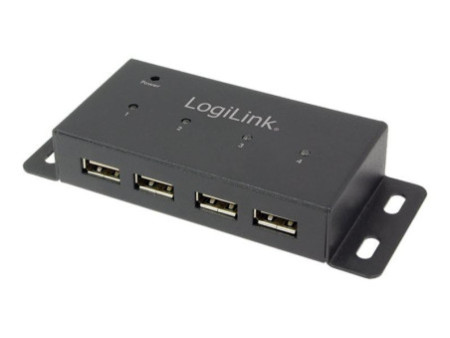 LogiLink Hub USB 2.0, 4 ports, pour un montage mural