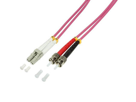 LogiLink Câble Patch à fibre optique, LC Duplex - 2 x ST