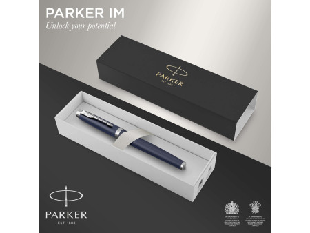 PARKER Stylo plume IM Bleu Mat C.T.