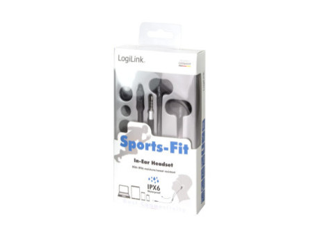 Logilink Ecouteurs In-Ear, imperméable, noir