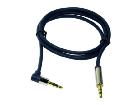 LogiLink Câble audio, 2 x jack mâle 3,5 mm, 1 m, coudé