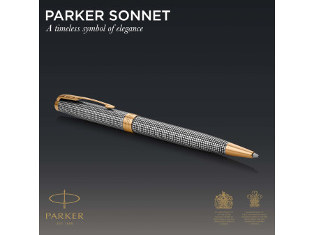 PARKER Stylo à bille SONNET Ciselé Argent G.T.
