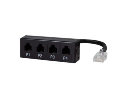 LogiLink Splitter pour téléphone, 4 ports, couleur: noir
