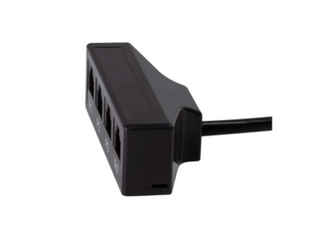 LogiLink Splitter pour téléphone, 4 ports, couleur: noir