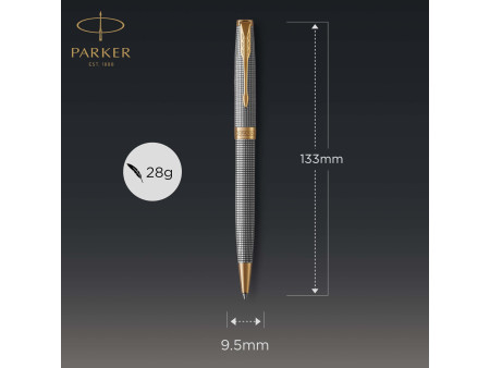 PARKER Stylo à bille SONNET Ciselé Argent G.T.