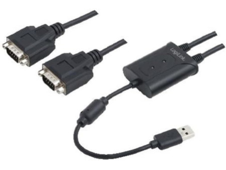 LogiLink Câble adaptateur USB 2.0 - 2 x RS232