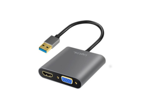 LogiLink Carte graphique USB 3.0 - HDMI/VGA, noir