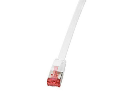 LogiLink Câble patch plat U/FTP, Cat.6A, 7,5 m, blanc