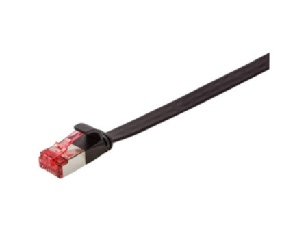 LogiLink Câble patch plat U/FTP, Cat.6A, 0,50 m, noir