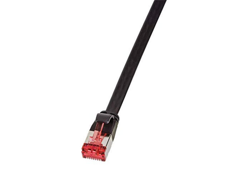 LogiLink Câble patch plat U/FTP, Cat.6A, 3,00 m, noir
