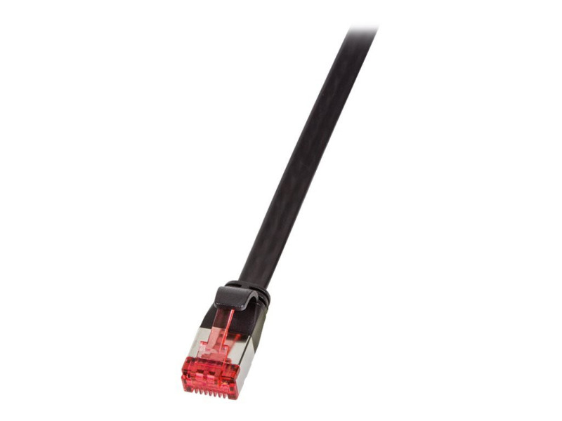 LogiLink Câble patch plat U/FTP, Cat.6A, 7,5 m, noir
