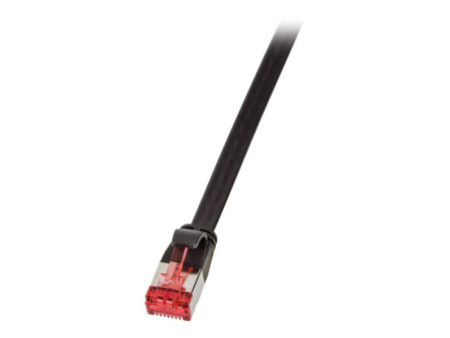 LogiLink Câble patch plat U/FTP, Cat.6A, 15,0 m, noir