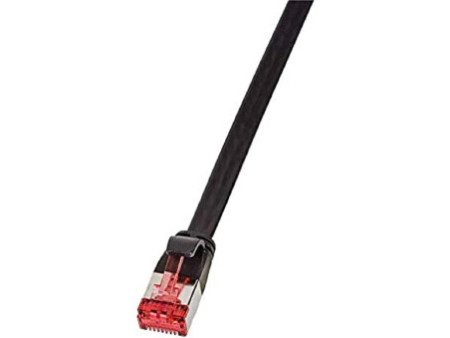 LogiLink Câble patch plat U/FTP, Cat.6A, 20,0 m, noir