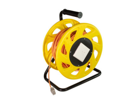 LogiLink Enrouleur de câble réseau, cat. 6A avec câble cat.7