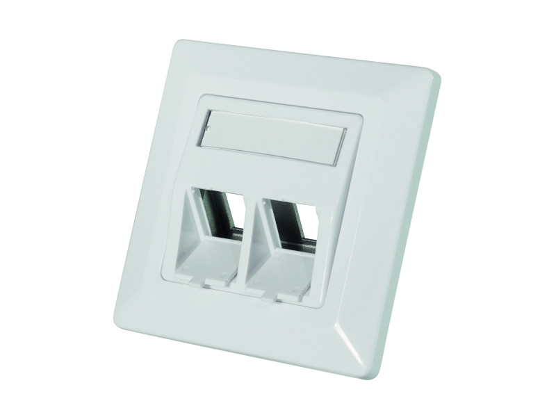 LogiLink Boîtier d'encastrement pour module keystone, double