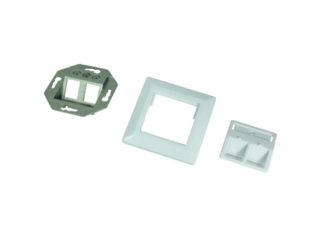 LogiLink Boîtier d'encastrement pour module keystone, double