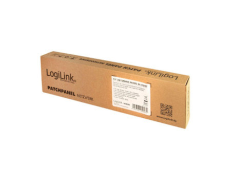 LogiLink panneau de brassage modulaire.6A, 24 ports, noir