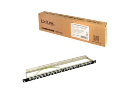 LogiLink panneau de brassage modulaire.6A, 24 ports, noir