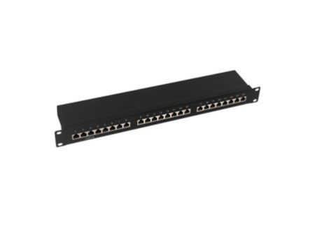 LogiLink panneau de brassage Cat.6 EconLine, 24 Ports, noir