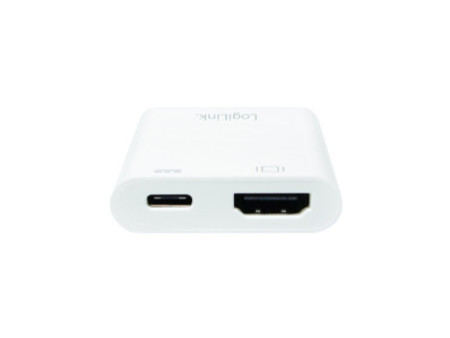 LogiLink Adaptateur de charge USB-C - HDMI, blanc