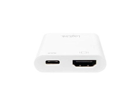 LogiLink Adaptateur de charge USB-C - HDMI, blanc