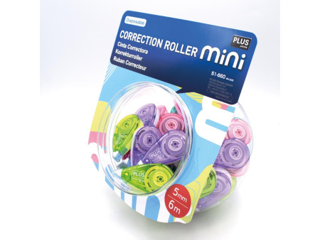 PLUS JAPAN Roller correcteur Mini Pastel Candy Jar, 5 mm x6m