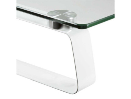 Logilink support de moniteur, acier/verre, blanc