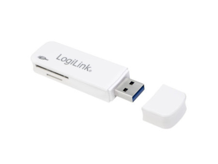 LogiLink Mini lecteur de cartes USB 3.0, blanc