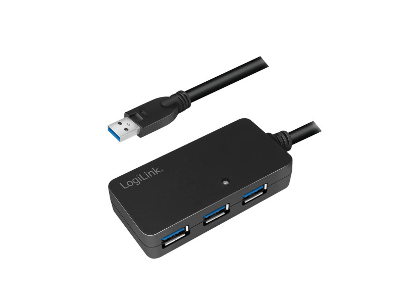 Logilink Câble de rallonge actif 3,0 avec USB Hub, 10 m