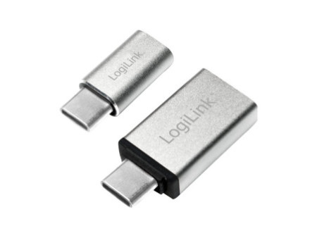 LogiLink kit d'adaptateur USB-C, 2 pièces, argent