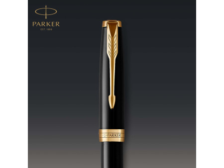 PARKER Stylo roller SONNET Laque Noire G.T.