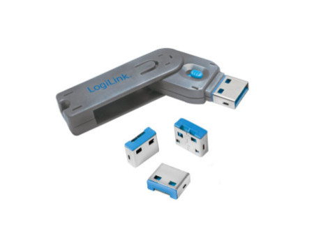 LogiLink Verrou de sécurité USB, 1 clé / 4 verrous
