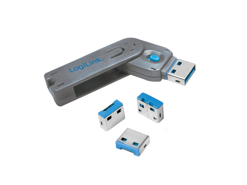 LogiLink Verrou de sécurité USB, 1 clé / 4 verrous