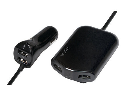 LogiLink Chargeur allume-ciagre USB pour sièges avant &