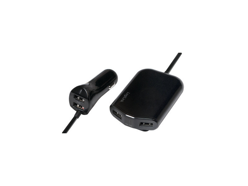 LogiLink Chargeur allume-ciagre USB pour sièges avant &