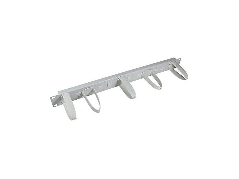 LogiLink Passe-câbles 19', 1 U, avec 5 crochets flexibles,