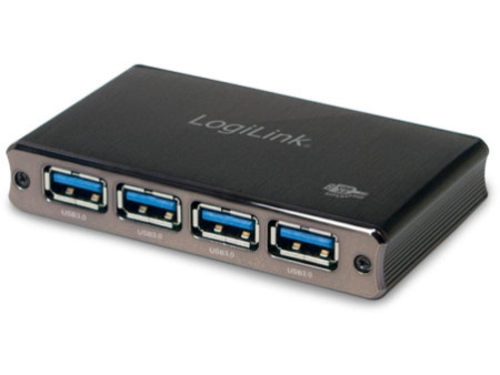 LogiLink Hub USB 3.0 avec bloc d'alimentation, 4 ports,