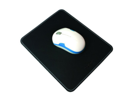 LogiLink Tapis de souris dans un design en cuir, noir