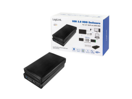 LogiLink Boîtier pour disque dur SATA 3,5', USB 3.0, noir