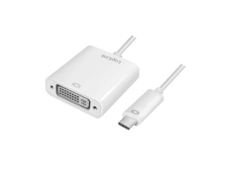 LogiLink Câble adaptateur USB-C - DVI, blanc