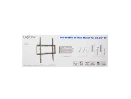 LogiLink Support mural pour TV, plat, pour 81,28 à 139