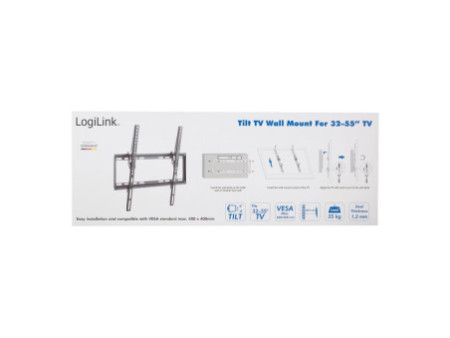 LogiLink Support mural pour téléviseur, inclinable pour