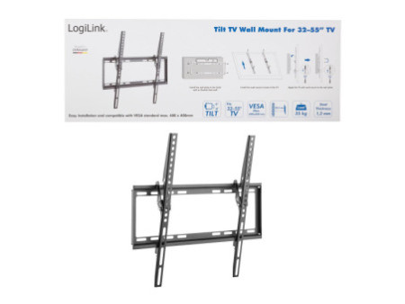 LogiLink Support mural pour téléviseur, inclinable pour