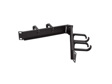 LogiLink Panneau guide-câbles 19', 1 U, courbé, noir