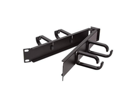 LogiLink Panneau guide-câbles 19', 1 U, courbé, noir