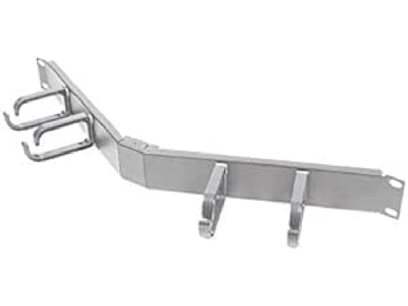 LogiLink Panneau guide-câbles 19', 1 U, courbé, gris clair