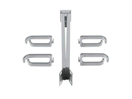 LogiLink Panneau guide-câbles 19', 1 U, courbé, gris clair